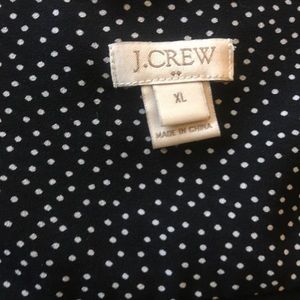 J Crew Black polkadot dress Lined XL